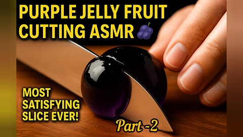 "Purple Jelly Fruit Cutting ASMR 🍇🔪💜 | Most Satisfying Slice Ever! #shorts