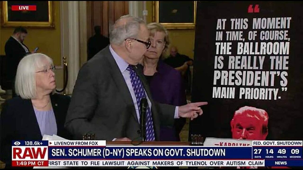 Chuck Schumer Is Still Pushing The 'Ballroom Is Trump's Main Priority' Hoax, Now With Visual Aids