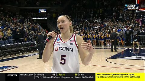 Paige Bueckers addresses crowd after final home game | NCAA basketball tournament, UConn Huskies