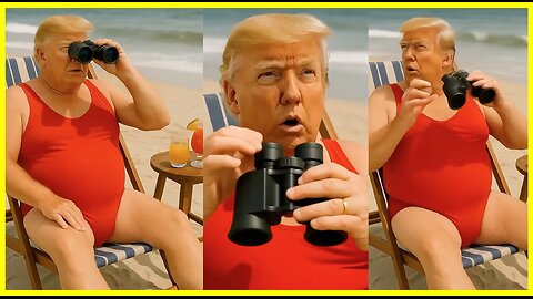 Baby Trump on Bathing Suit Spies on His Counterparts