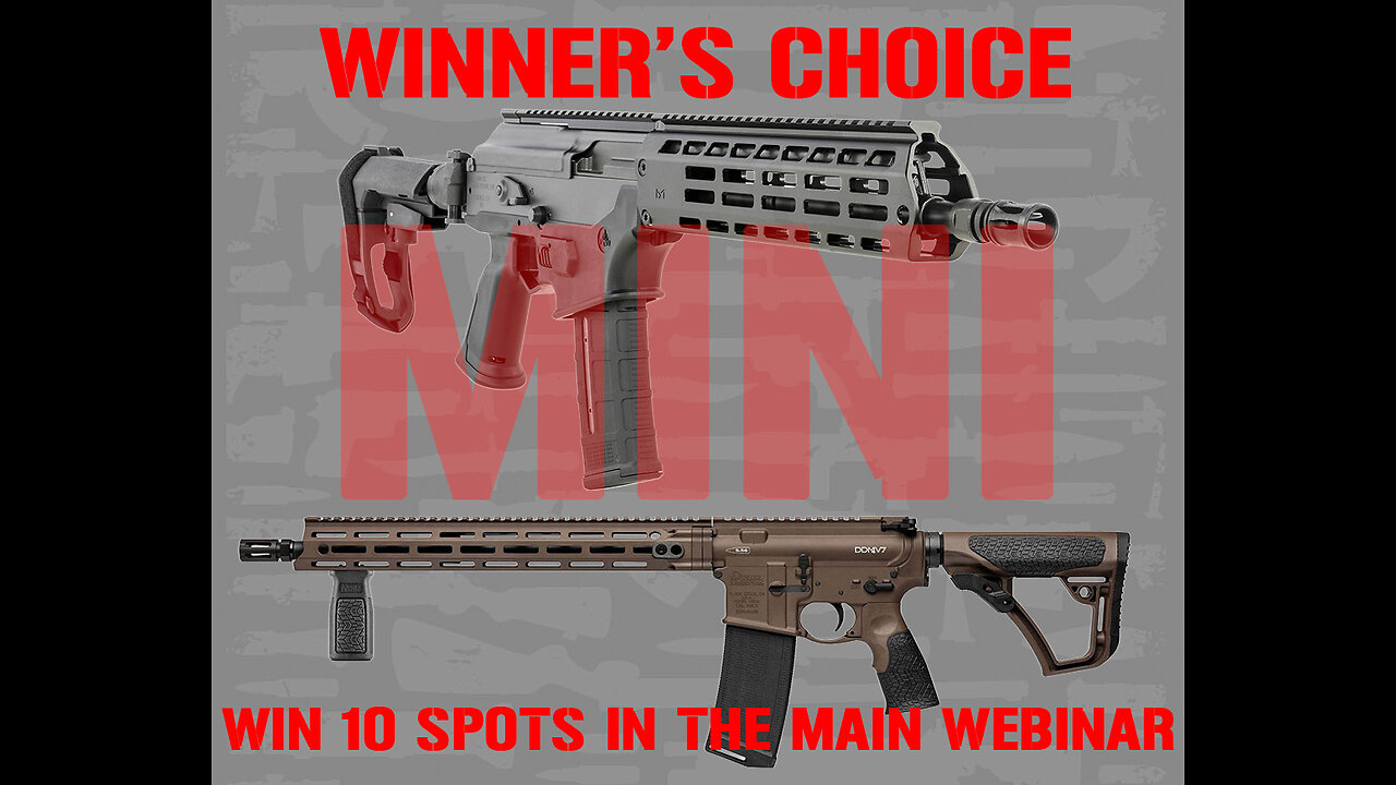 WINNERS CHOICE! MINI #2 FOR 10 SPOTS IN THE MAIN WEBINAR