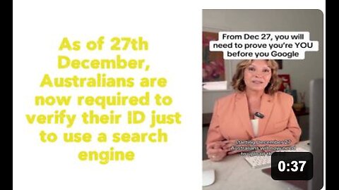 As of 27th December, Australians are now required to verify their ID just to use a search engine.