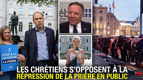 Présence policière lors d'une pétition chrétienne contre l'interdiction de prier