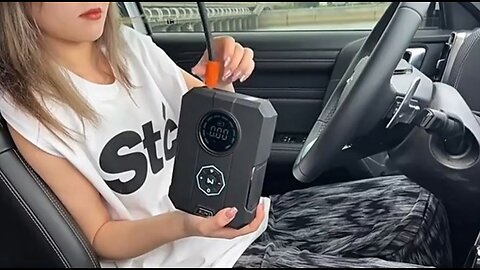 4-in-1 Car Jump Starter with Portable Air Compressor, Power Bank & Emergency Lighting