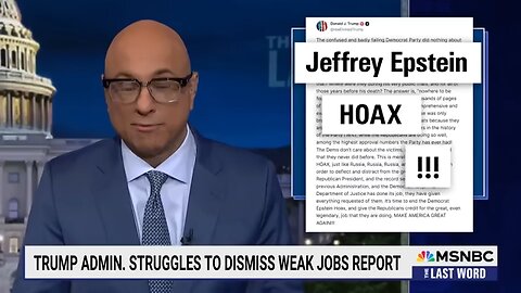 Ali Velshi: Trump's economy is so bad he's trying to distract from it by talking about Epstein
