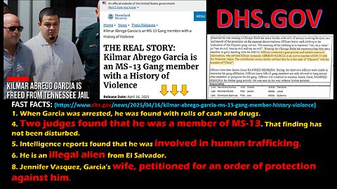Kilmar Abrego Garcia FREED. He's An Alleged Illegal Wife Beating MS-13 Gang Member & DEMS DON'T CARE
