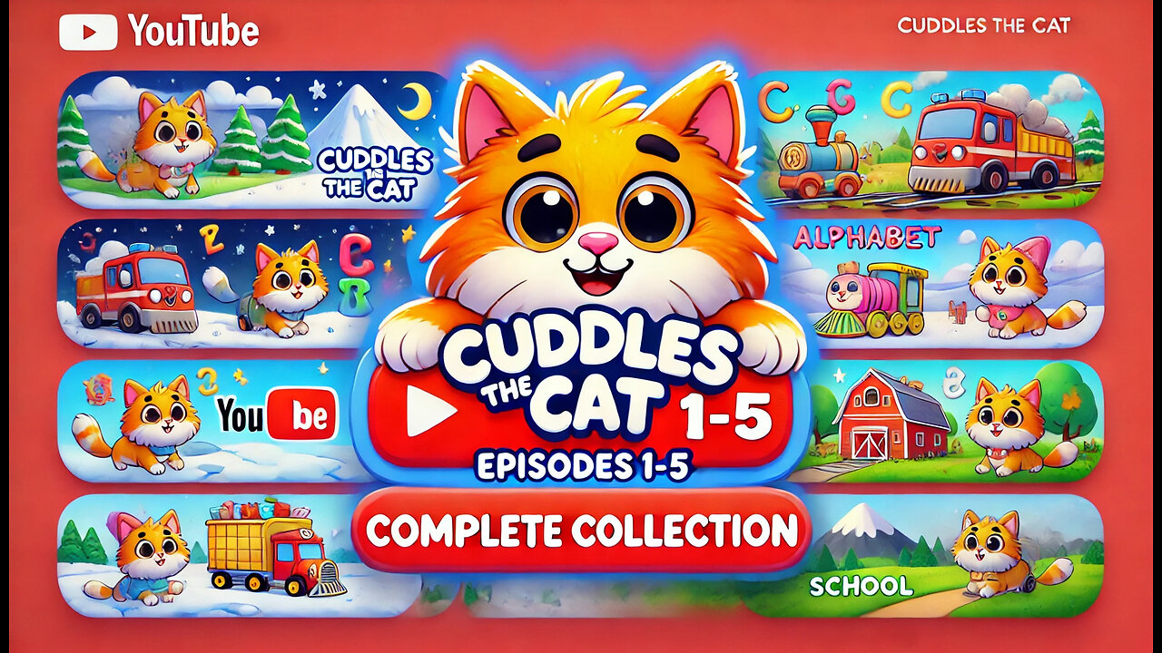 THE DAILYYY STORIES | Cuddles the Cat | Episodes 1-5 - Complete Collection