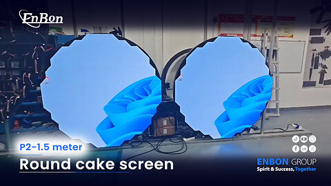 The round screen is brilliantly presented and attracts attention from all directions