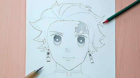 How to Draw Tanjiro Kamado ｜ Kimetsu no Yaiba ｜ Easy Step By Step