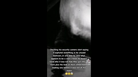 Ghost face captured in locked bedroom by security camera