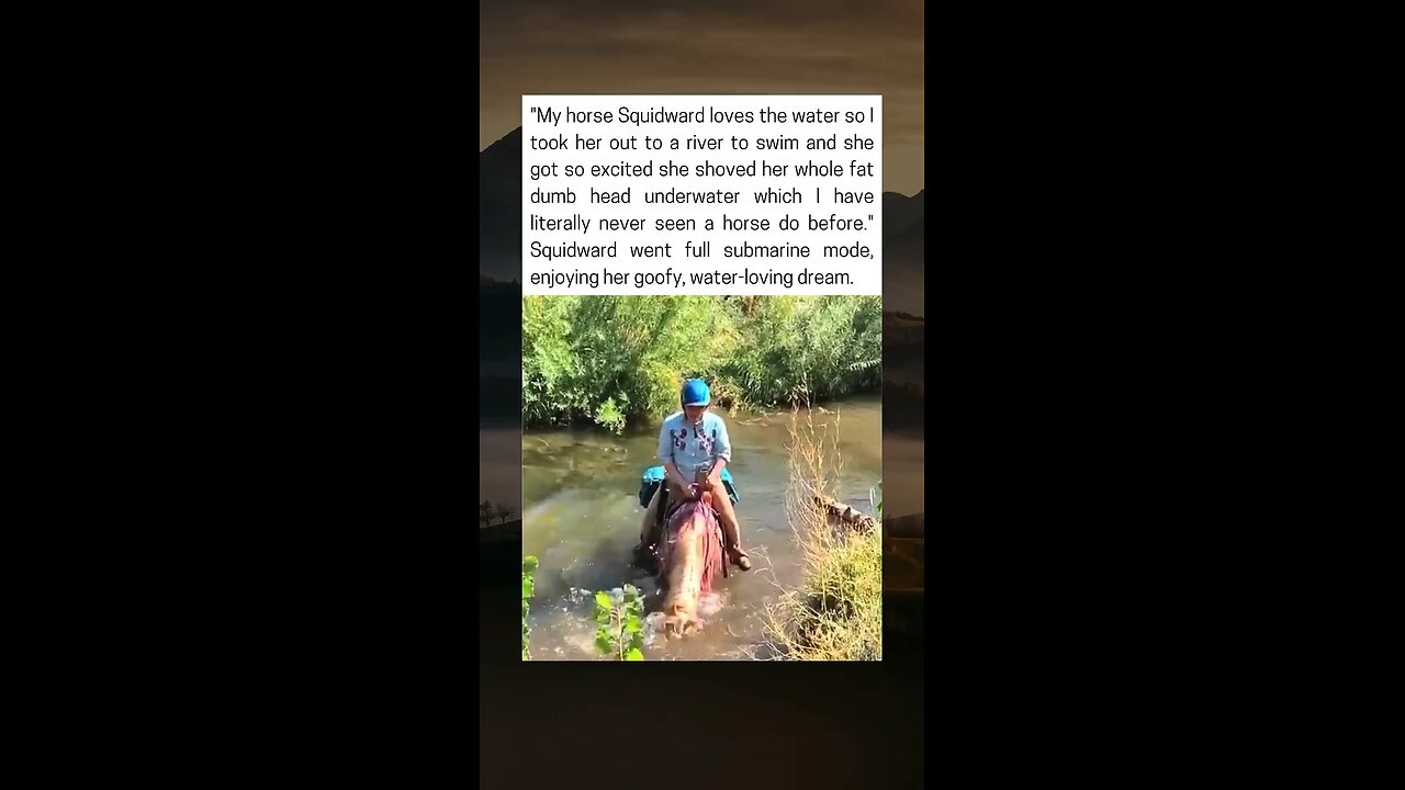Horse Dives Headfirst Into River