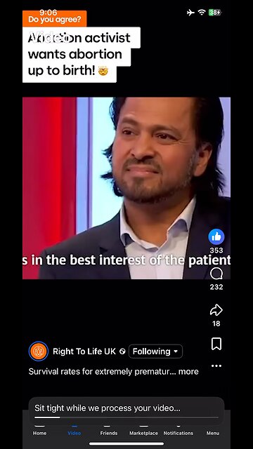 Right to Life : abortion up to birth