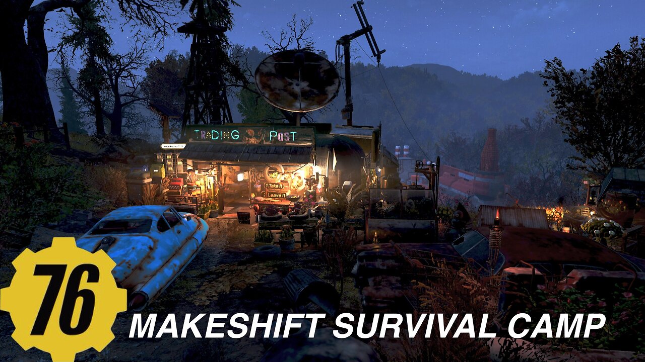 Fallout 76 makeshift survival camp, personal camp build, Fallout
