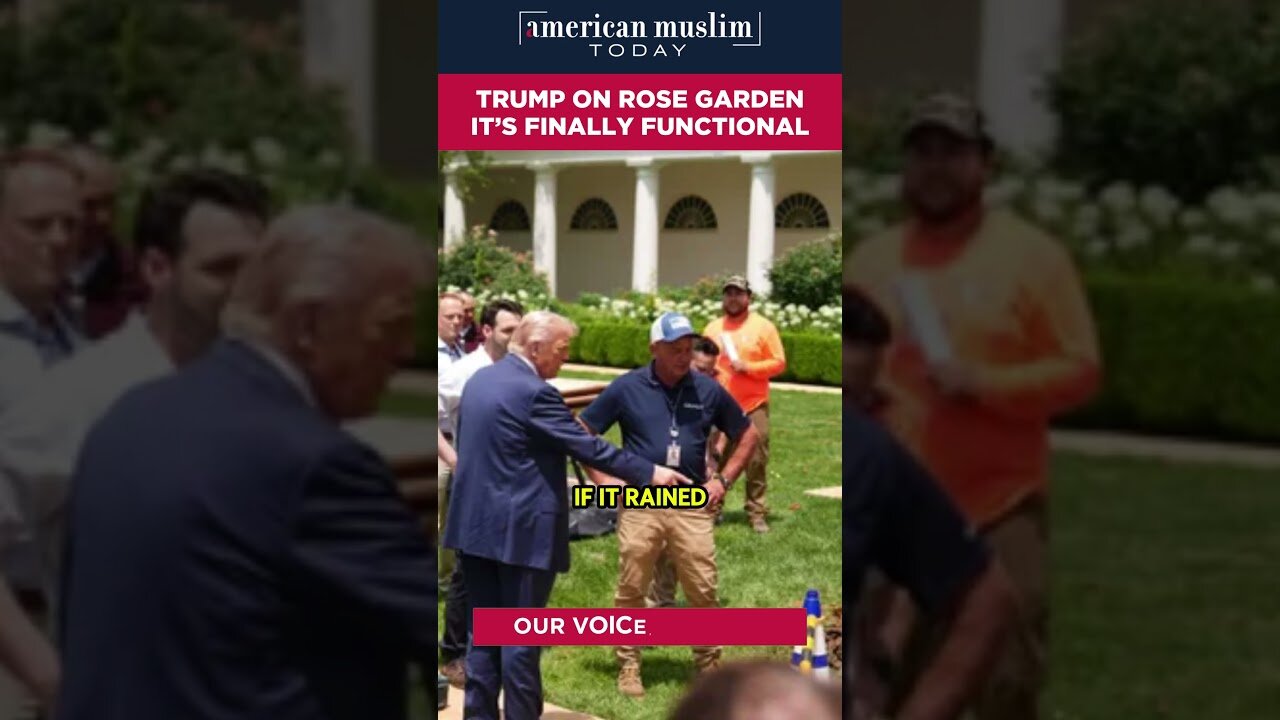 Trump on Rose Garden - It's finally functional.