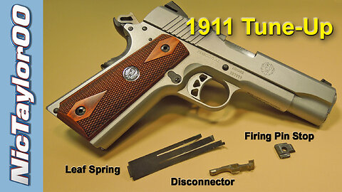 1911 Pistol Tune Up - Polishing the Leafspring / Disconnector