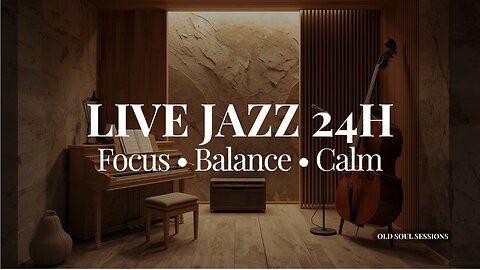 Grounded & Uplifting Jazz Live 24h | Piano & Guitar for Focus & Flow | A Break from the Noise (Replay)