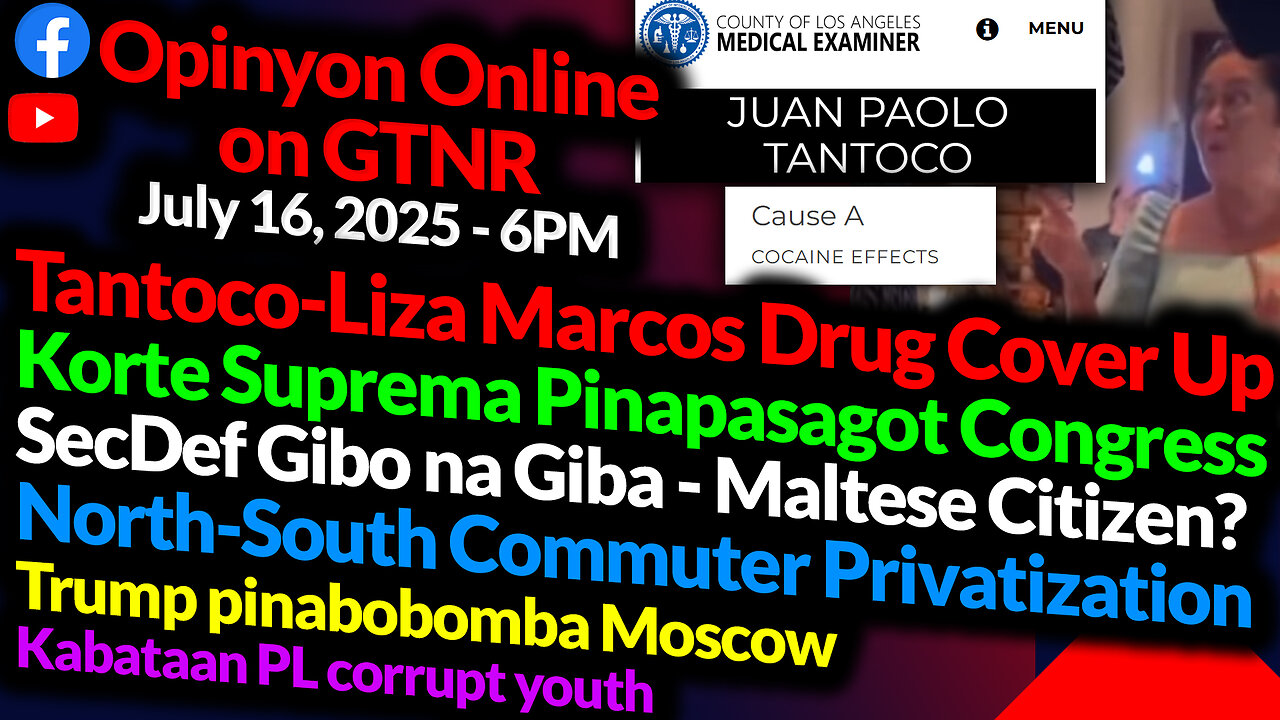 Tantoco Cover Up | SC on Impeachment | Colonial Power ICC | Gibo Maltese | GTNR Ka Mentong Ka Ado