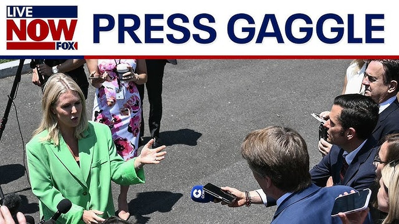 Karoline Leavitt Addresses Press Outside the White House
