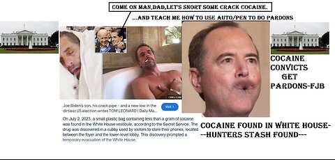 Cocaine in the White House, Pardons to drug pushers, bank thefts,traitors, etc...