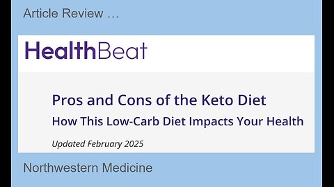 EP35 - Pros and cons of the keto diet: article review