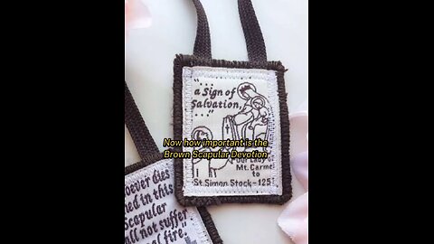BROWN SCAPULAR OF OUR LADY OF MOUNT CARMEL: BLESSED BE THE GREAT MOTHER OF GOD MARY MOST HOLY 🙏🙏🙏
