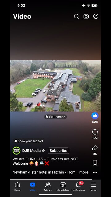 DJE Media : dron above hotel for migrants