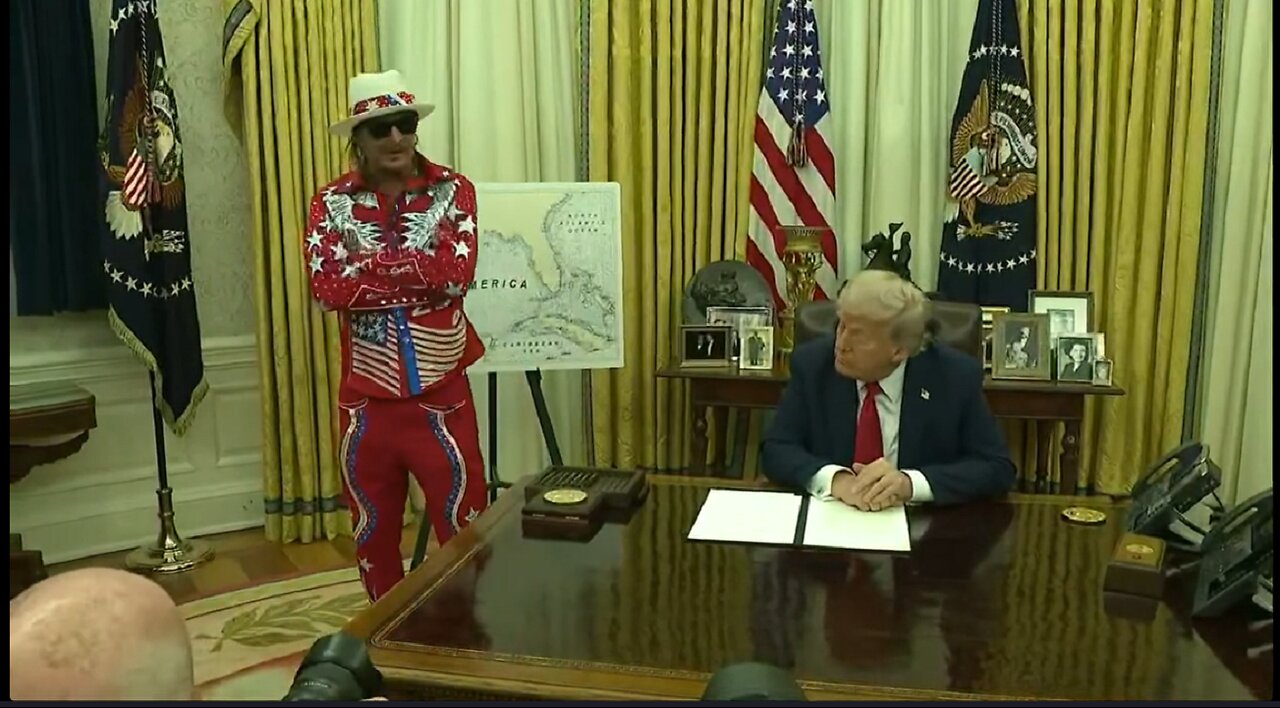 President Trump signs executive orders ft. Kid Rock