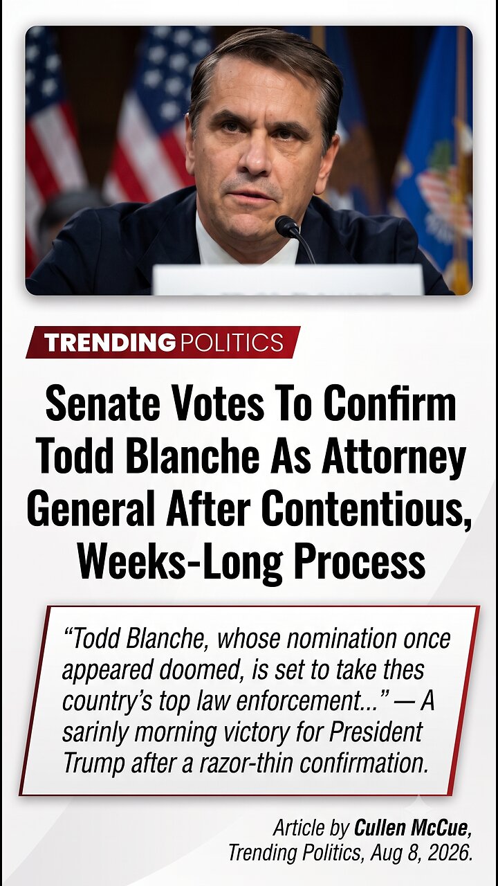 Todd Blanche Takes the Helm as the 88th U.S. Attorney General thumbnail