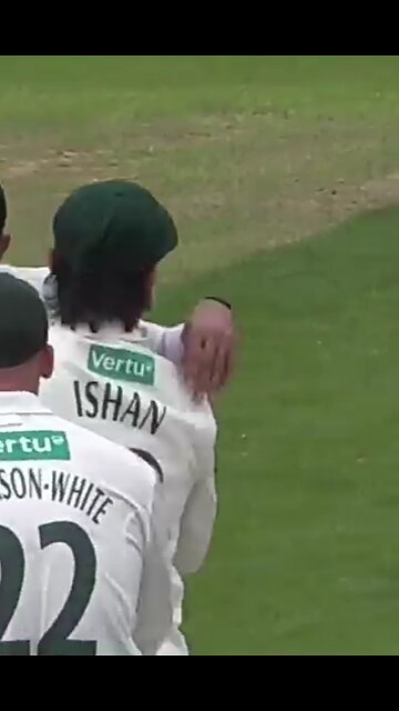 India’s Ishan Kishan hugging Pakistan’s Mohammad Abbas after taking a wicket. Sports unites 🇮🇳🇵🇰
