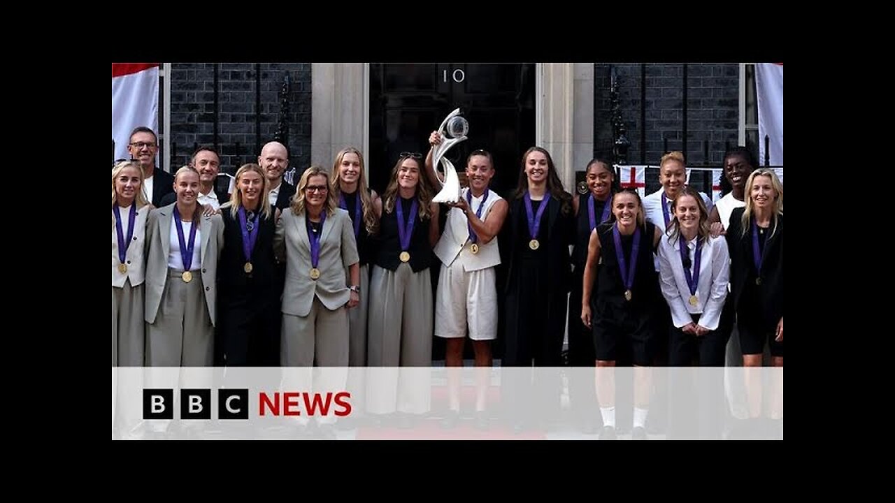 Lionesses attend reception at Downing Street after Euro 2025 win | BBC News
