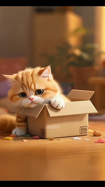 Watch this cute kitten realize it's stuck