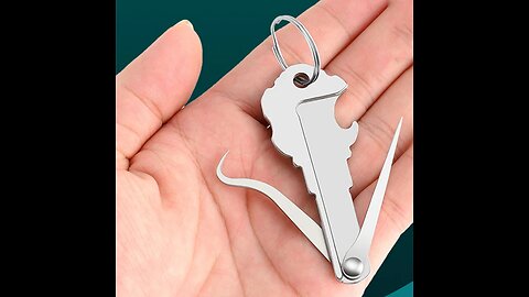 3-in-1 Foldable Portable Stainless Steel Reusable Toothpick, with Bottle Opener, for Picnic, Camping