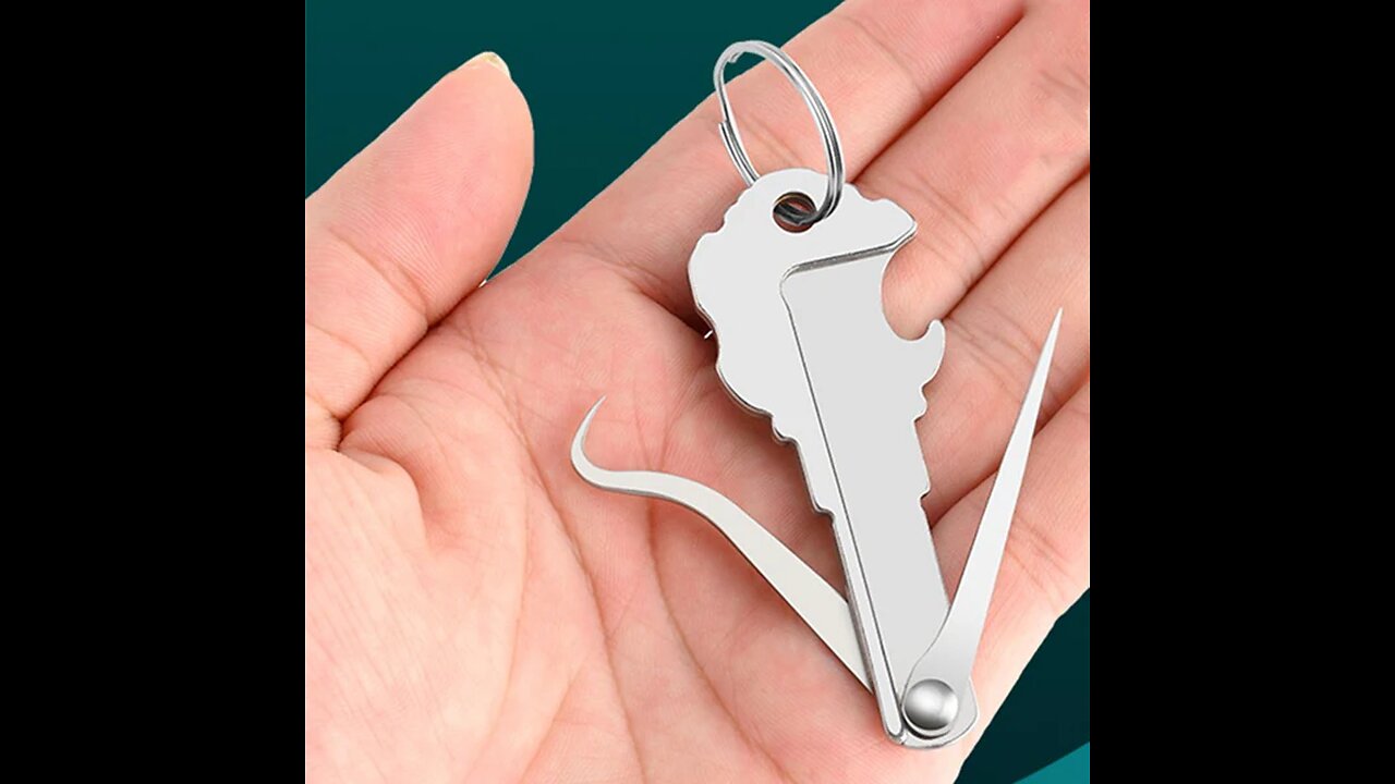 3-in-1 Foldable Portable Stainless Steel Reusable Toothpick, with Bottle Opener, for Picnic, Camping