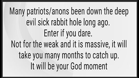 Newbie? Enter the Rabbit Hole if you Dare- Not For the Weak