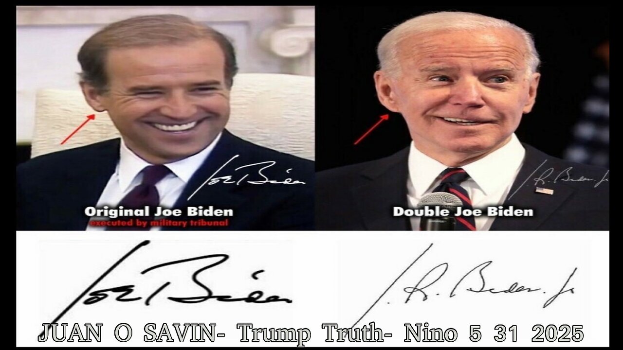 JUAN O SAVIN- Trump Truth Biden long gone, doubles?- NINO 5 31 2025