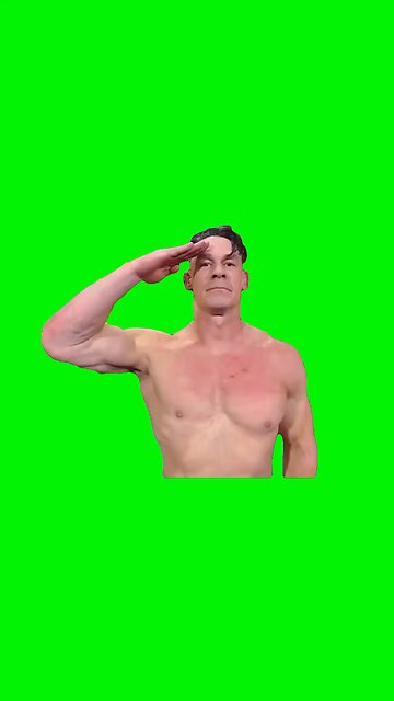 John Cena Salute | Green Screen #johncena #wrestling #wwe #meme #fyp