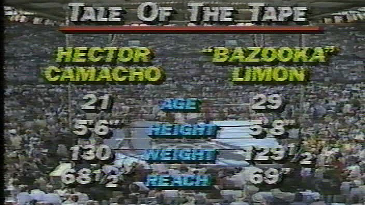Hector "MACHO" Camacho vs "BAZOOKA" Limón - Aug 07 1983 - Estadio Hiram Bithorn, San Juan, PR