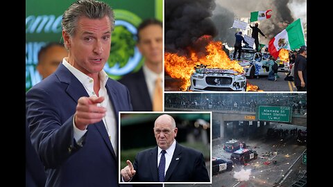 Newsom Dares Homan to ‘Arrest Me’ as Anti-ICE Riots Grip Los Angeles
