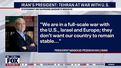 Iran is engaged in a “full-scale war” with the United States and its allies, the Iranian president .