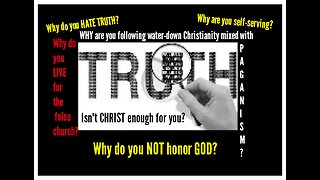 A WARNING to the "modern Church".