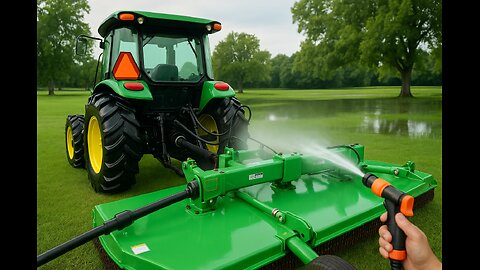 Cleaning a Tractor Blade After a Rainstorm – Satisfying AF!