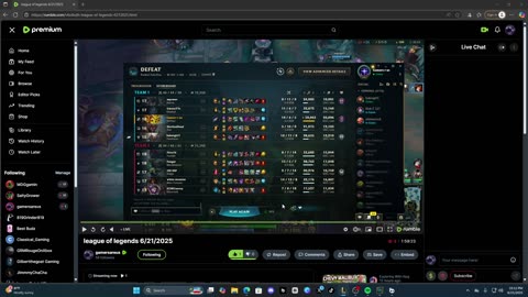 league of legends 6/21/2025