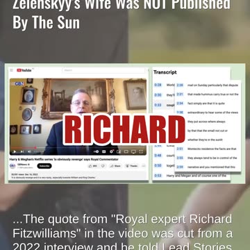 Fact Check: FAKE Video About Sale of Princess Diana's Dress To Zelenskyy's Wife NOT From The Sun