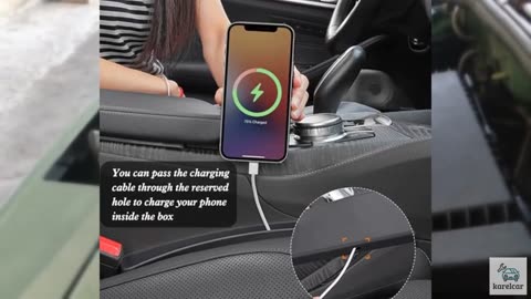 Pakanana Car Seat Gap Filler Organizer 2 Pack with Sunglass Bag, Car Accessories