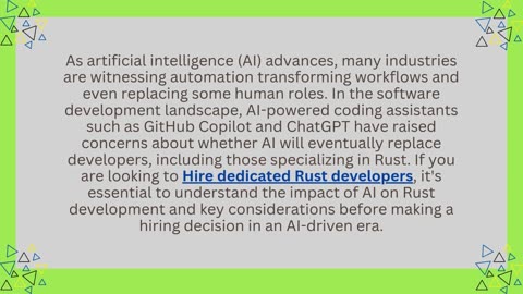 Will AI Replace Rust Developers? What You Should Know Before Hiring