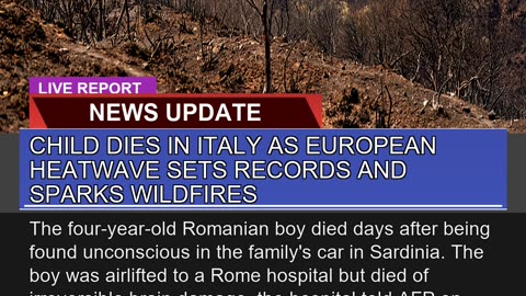 Child Dies in Italy as European Heatwave Sets Reco