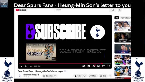 Dear Spurs Fans… Heung-Min Son’s letter to you