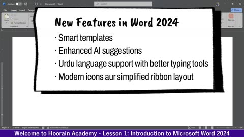 Lesson 1 - Introduction to Microsoft Word 2024