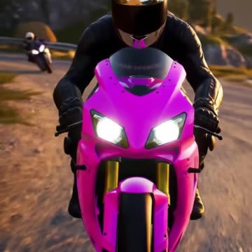 Rabbit Racing a Motorcycle