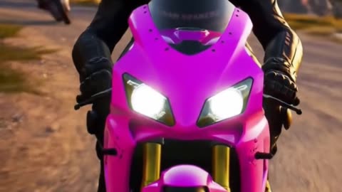 Rabbit Racing a Motorcycle